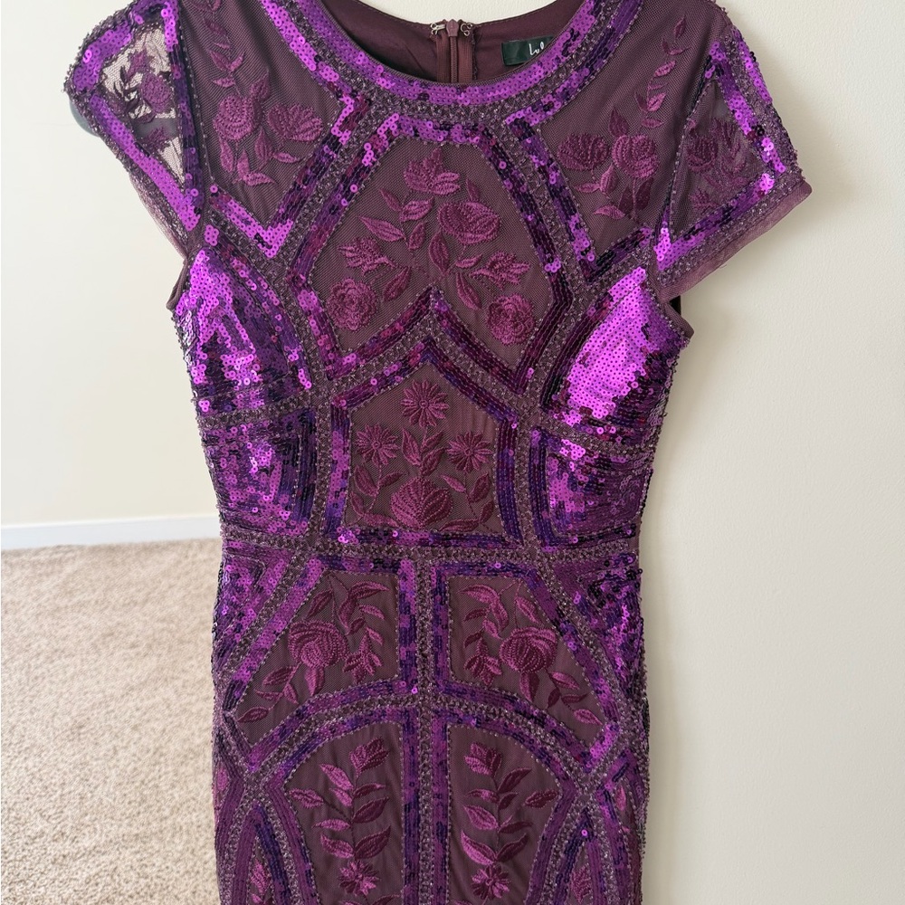 Lulu's Radiant Purple Sequin Mini Dress